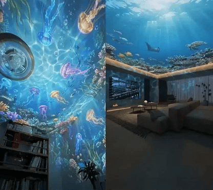 Cozy Nights 🔬|💕 PKNEW®  NEXT-GEN SMART PROJECTION HD Smart Dynamic 5D Holographic Night Light Projector