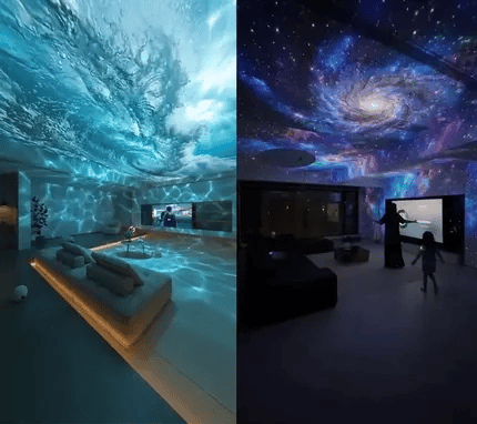 Cozy Nights 🔬|💕 PKNEW®  NEXT-GEN SMART PROJECTION HD Smart Dynamic 5D Holographic Night Light Projector