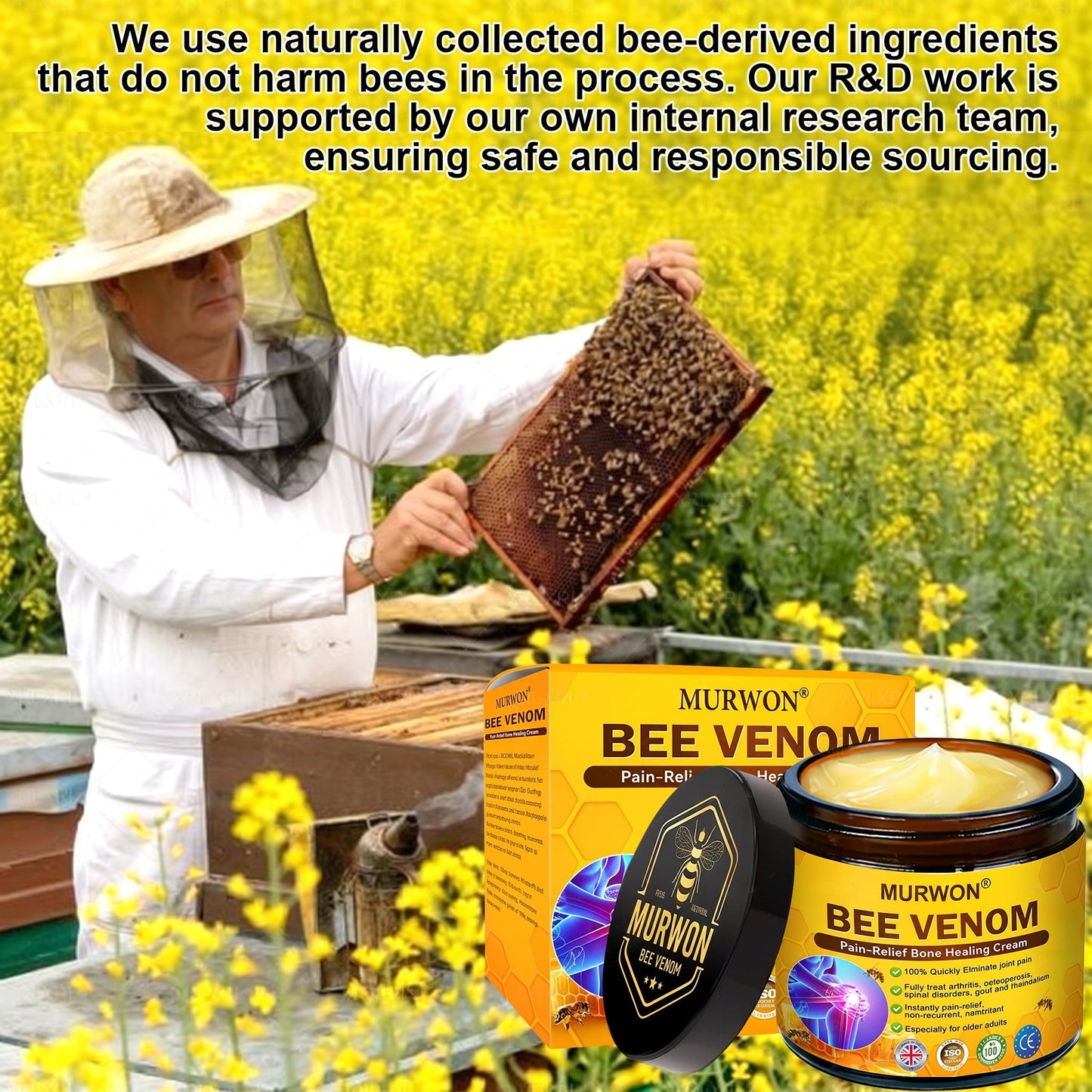 30% OFF 🎁🎁 | 𝐌𝐔𝐑𝐖𝐎𝐍® Bee Venom Balm for Pain Relief & Bone Healing ✨