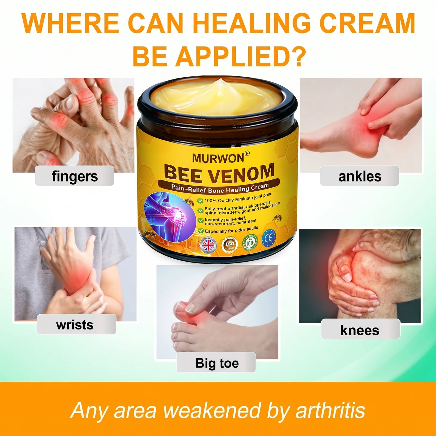 30% OFF 🎁🎁 | 𝐌𝐔𝐑𝐖𝐎𝐍® Bee Venom Balm for Pain Relief & Bone Healing ✨
