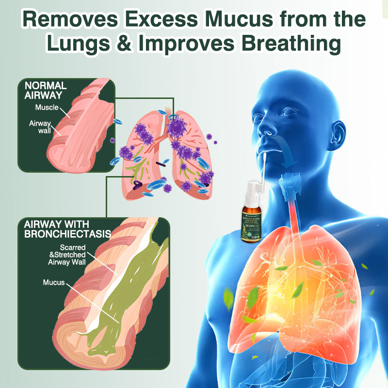 ✅UK Official Store:CareBreeze® Botanical Mullein Leaf Extract Lung Cleanse Spray（👨‍⚕️Directly acts on COPD, asthma, chronic bronchitis (CB), respiratory infections, lung cancer, sinusitis, and other conditions）
