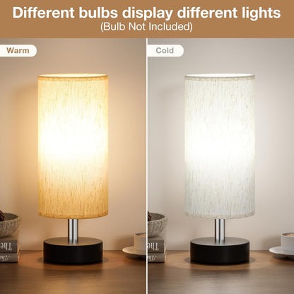 Small Bedside Table Lamp – Minimalist Nightstand & Desk Lamp for Bedroom, Living Room, Office, Dorm