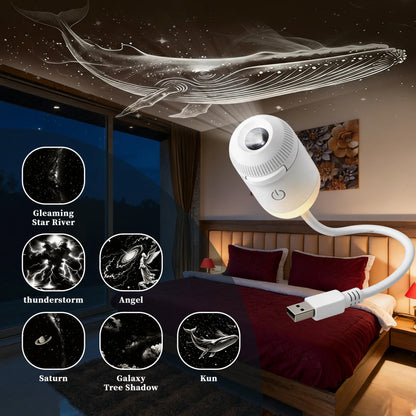 PKNEW® 🌟 360° Galaxy & Ocean Wave Ambient Projector