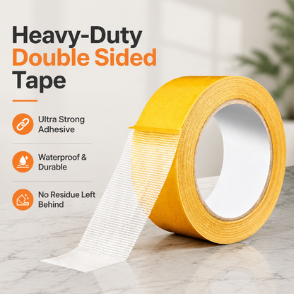 𝐏𝐊𝗡𝑬𝓦® Heavy-Duty Double Sided Tape, StrongAdhesive, Waterproof & Removable, No Residue, Idealfor Carpet, Wallpaper, Balloons & Home Use👑