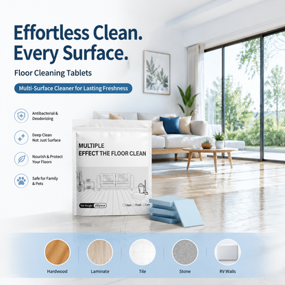 𝐏𝐊𝗡𝑬𝓦® Floor Cleaning Tablets Multi-Surface Cleaner for Hardwood Laminate Tile & RV Walls Antibacterial Deodorization Maintenance👑