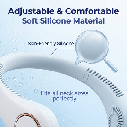 𝐏𝐊𝗡𝐄𝙒® 𝑷𝒐𝒓𝒕𝒂𝒃𝒍𝒆 𝑵𝒆𝒄𝒌 𝑭𝒂𝒏, Bladeless Wearable Personal Fan, Hands-Free Cooling for Outdoor & Office👑