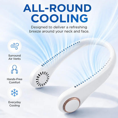 𝐏𝐊𝗡𝐄𝙒® 𝑷𝒐𝒓𝒕𝒂𝒃𝒍𝒆 𝑵𝒆𝒄𝒌 𝑭𝒂𝒏, Bladeless Wearable Personal Fan, Hands-Free Cooling for Outdoor & Office👑